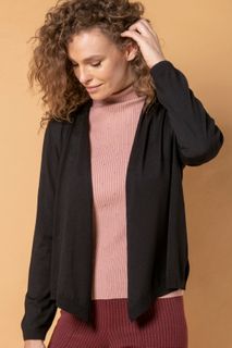 Cardigan Tricô Pontas Lã Merino | Ci194