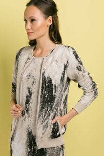 Jaqueta Tricô Jacquard Sky | Cv393