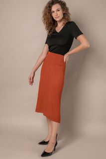 Saia Midi Tricô Chevron | Si051