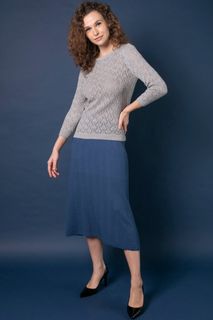 Saia Midi Tricô Chevron | Si051