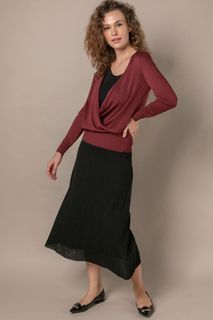 Saia Midi Tricô Chevron | Si051