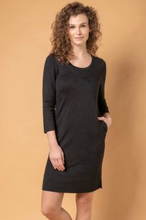 Vestido Tricô Poá com Bolso | Vi025