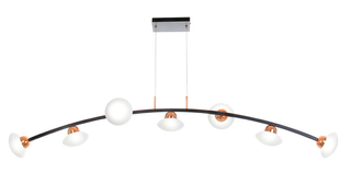 Pendente Old Artisan Iluminação PD5280 Curvado Grande Moderno 140cm C x 20cm L x 25cm A