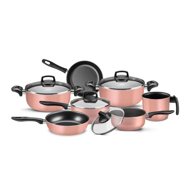 Conjunto de Panelas Antiaderente 7 Peças SupraColors Rose MTA