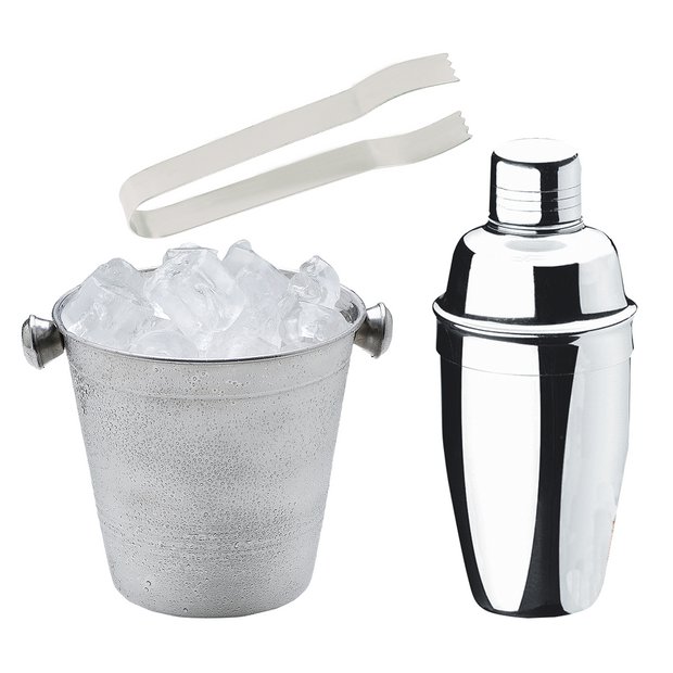 Kit Bar Em Aço Inox 3 Peças Utily Domama