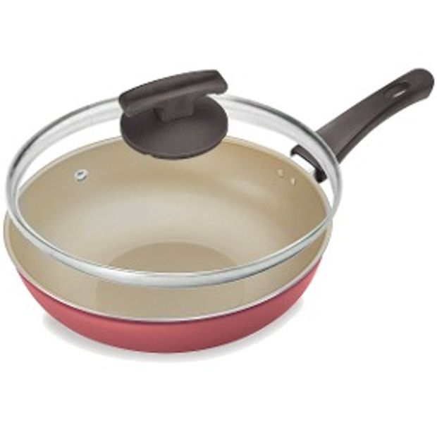 Wok Ø28Cm C/Tp Vd 4,1L Garlic Vrm Brinox