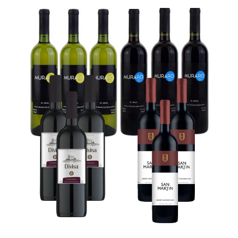 Kit 12 Vinhos Suaves por R$199