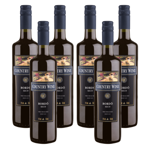 Kit Vinho Country Wine Bordô Seco