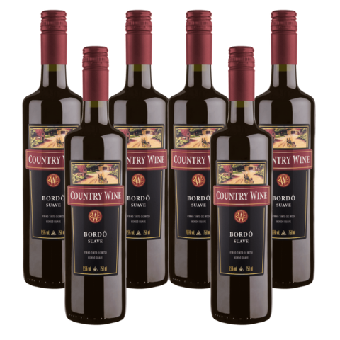 Kit Vinho Country Wine Bordô Suave