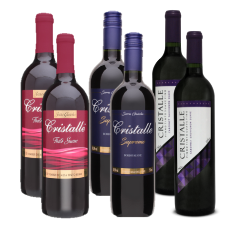 Kit Vinho Tinto Cristalle Suave