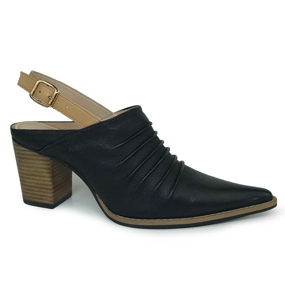 sandalia mule bico fino