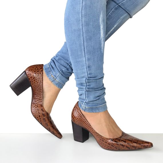 Sapato Dina Mirtz Salto Grosso