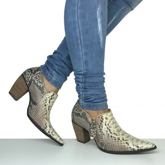 Sapato Feminino em Couro Píton Dina Mirtz