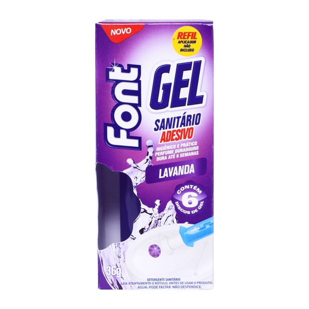 Gel Sanitário Adesivo Font Lavanda 36g Refil