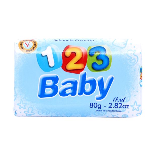 Sabonete 123 Baby Azul 80g