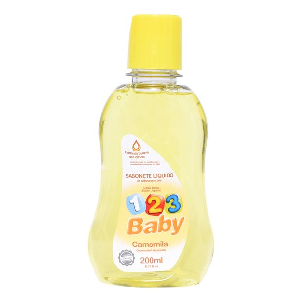 Sabonete Líquido 123 Baby Camomila 200ml.(Cód.316411).