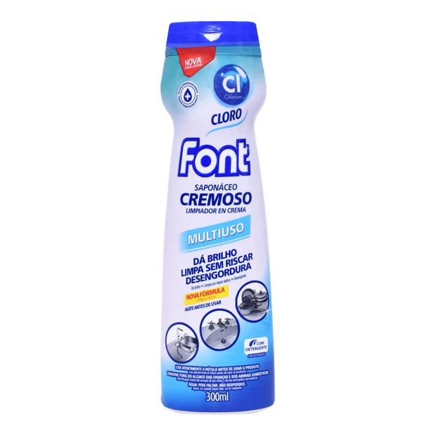 Saponáceo Cremoso Font Cloro 300ml