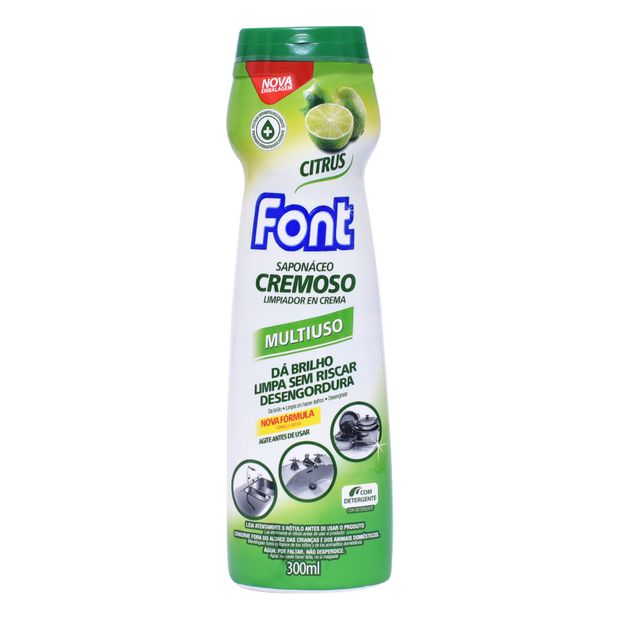 Saponáceo Cremoso Font Limão 300ml.(Cód.315620).