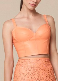 Top Cropped com Botões Forrados - Liziane Richter Couros