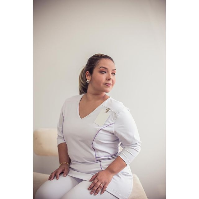 blusa lavanda plus size