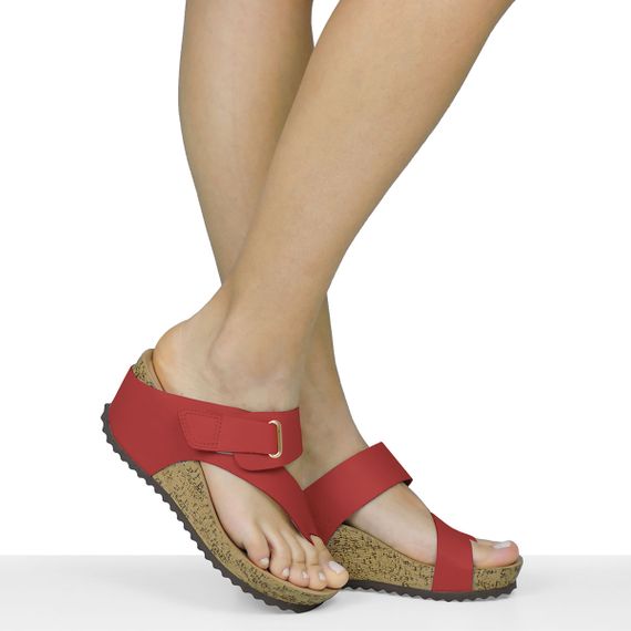 Tamanco Dina Mirtz Anabela Linha Conforto