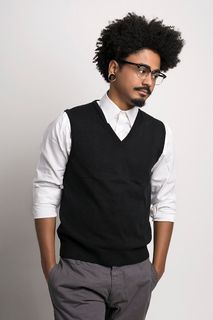 Colete Masculino Algodão Peruano Gola V (Ms012)