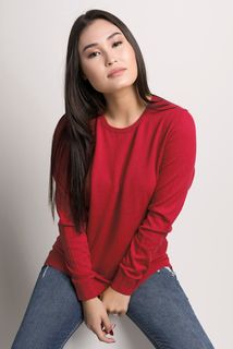 Suéter Feminino Algodão Peruano Gola Redonda (Ms004)