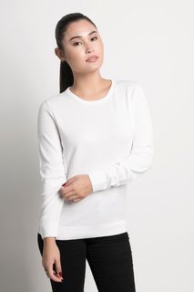 Suéter Feminino Algodão Peruano Gola Redonda (Ms004)