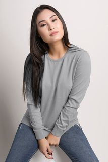 Suéter Feminino Algodão Peruano Gola Redonda (Ms004)