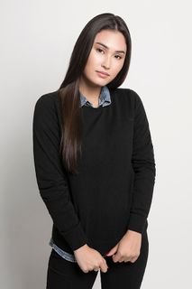 Suéter Feminino Algodão Peruano Gola Redonda (Ms004)