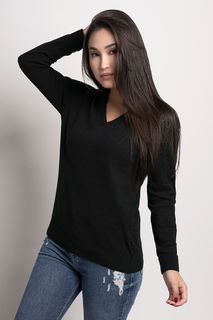 Suéter Feminino Algodão Peruano Gola V (Ms007)