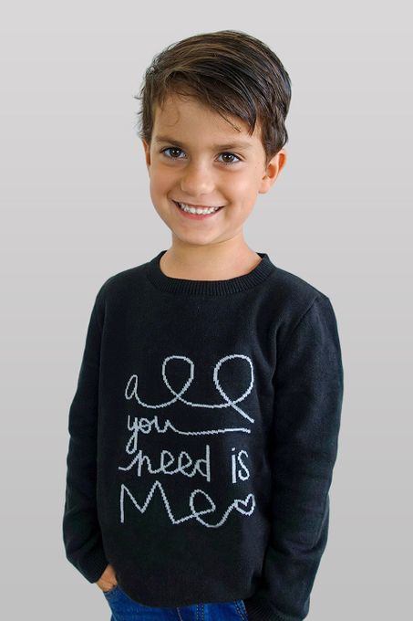 Suéter Infantil Frase (Ms051)
