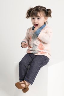Suéter Infantil Xadrez Algodão Peruano Gola Redonda (Ms044)