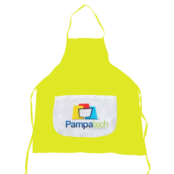 Avental Amarelo - Adulto - Bolso Branco