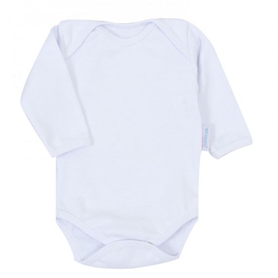Body LISO Bebê Manga Longa, Branco - TAMANHO 1 / 2 / 3