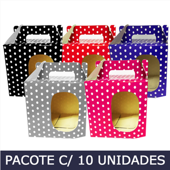 Caixinha Maleta com Visor para Canecas -10 unidades