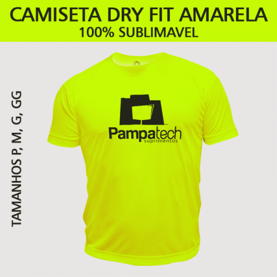 Camiseta Dry Fit Lisa - Tecido Amarelo
