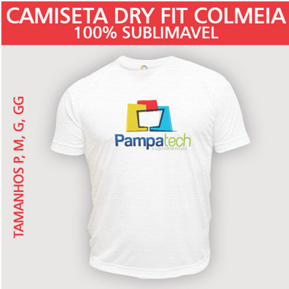 Camiseta Dry Fit Colméia - Tecido Branco