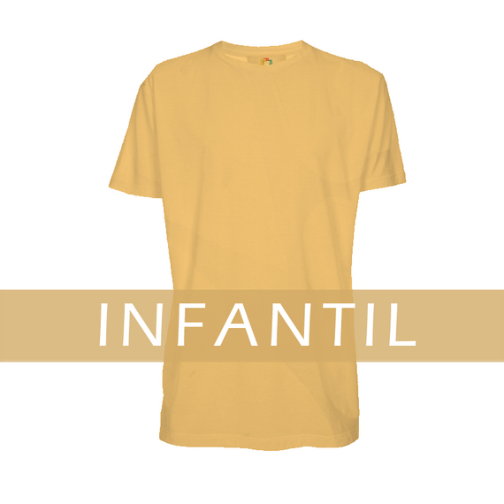 Camiseta INFANTIL Colorida BEGE