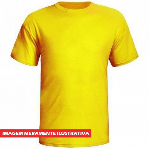 Camiseta Manga Curta Adulto para Sublimar - TODA AMARELA - modelo COPA