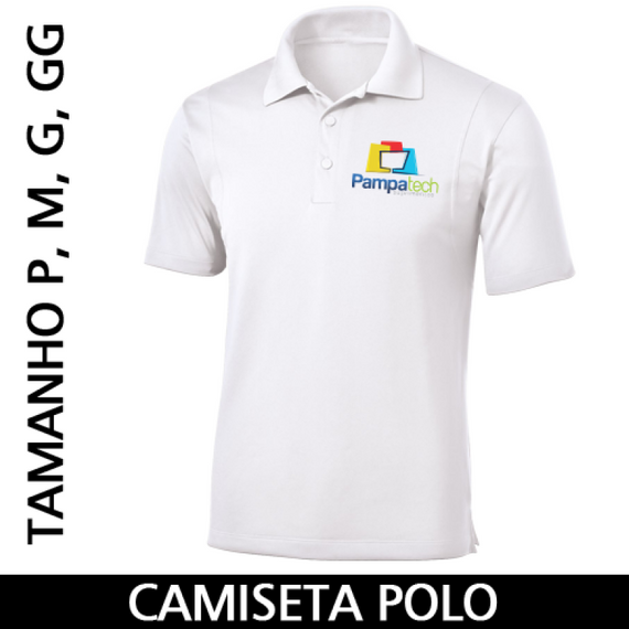 Camiseta Polo Adulto para Sublimar - Tecido Branco