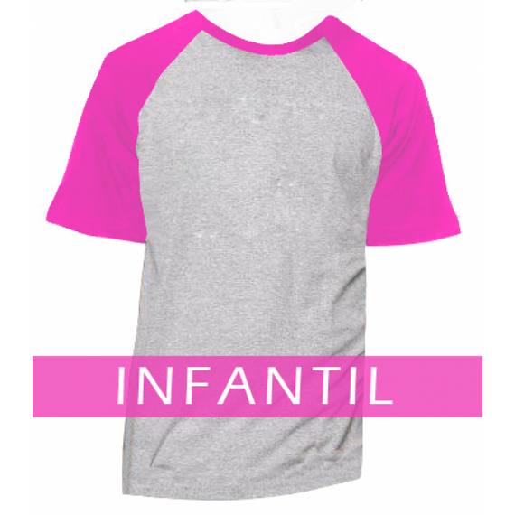 Camiseta RAGLAN MESCLA - INFANTIL - MANGA PINK