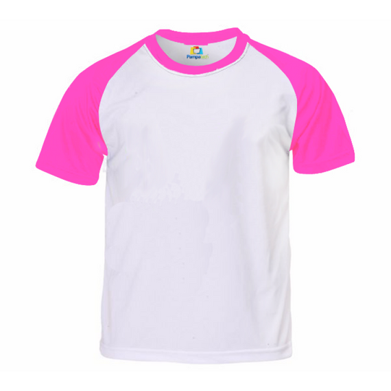 Camiseta RAGLAN PINK Manga Curta Adulto para Sublimar