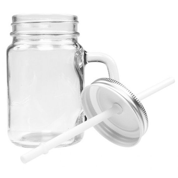 Caneca manson jar pote vidro para sublimar 400ml - MASON
