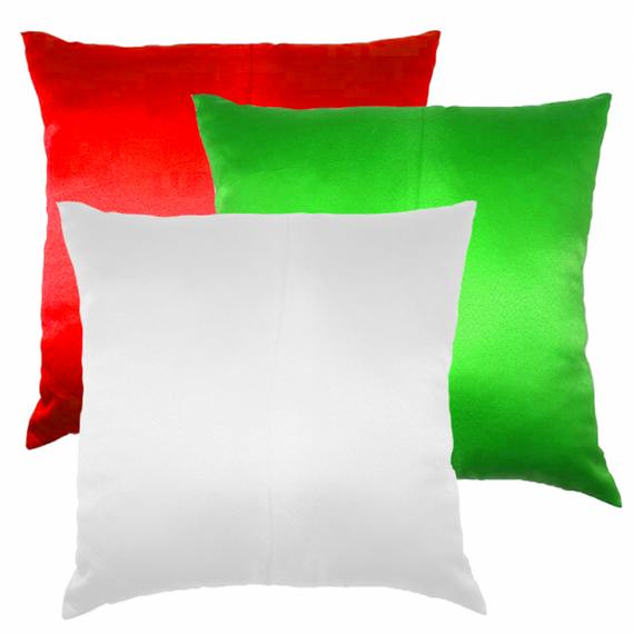 Capa de almofada em Cetim Sublimação com Fundo colorido ou branca - 30cm x 30cm