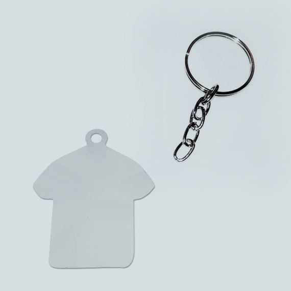Chaveiro de metal - Formato camisetinha
