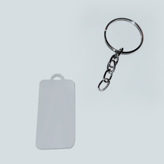 Chaveiro de metal - Formato retangular grande