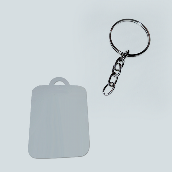 Chaveiro de metal - Formato retangular pequeno