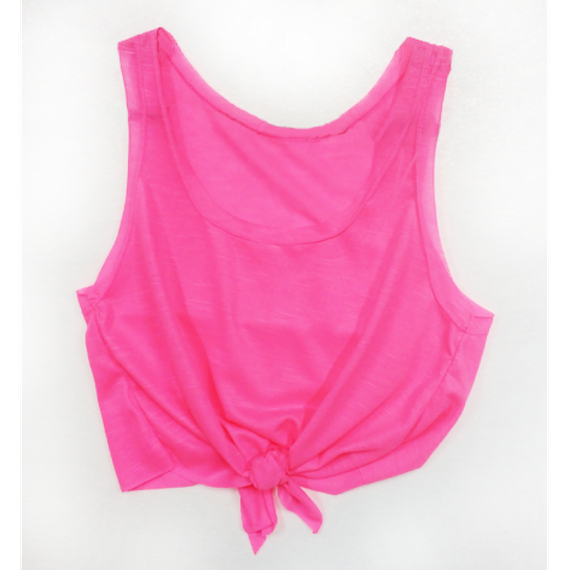 Cropped de Amarrar Rosa Florescente para Sublimação