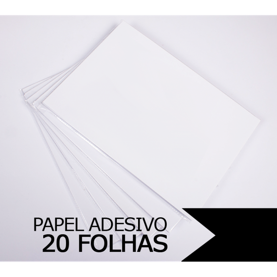 Papel Adesivo Glossy A4, 135g - 20 folhas